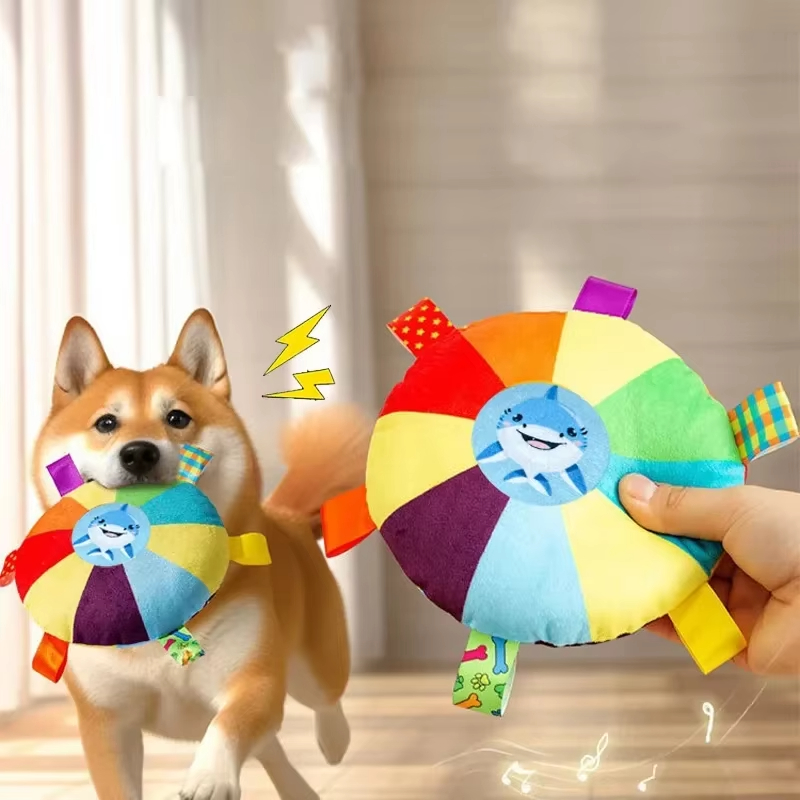 Flying Disc Dog Training Toy - Pluszowa zabawka dla psa - interaktywny