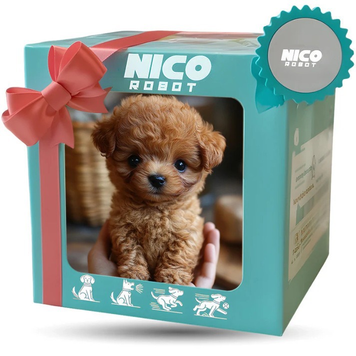 Interactive Squeaky Plush Dog Toy - Nico Robot – pluszowy, elektroniczny piesek,